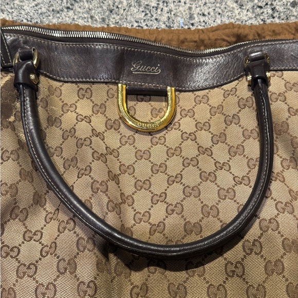 GUCCI | Authentic Gucci GG Monogram Large D Ring Tote - Picture 3 of 11